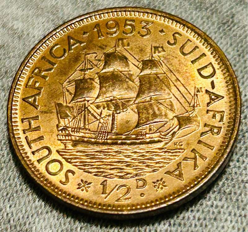 1953 1/2 PENNY UNCIRCULATED BRILLIANT  COIN