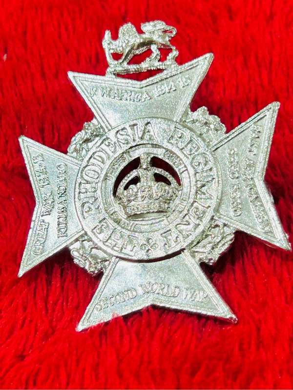 Rhodesia Regiment anodised cap badge circa 1972-80