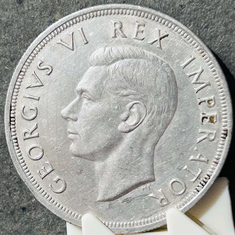 1947 Error 5 Shilling Collar Die Crack Error- Rare error / Low Mintage
