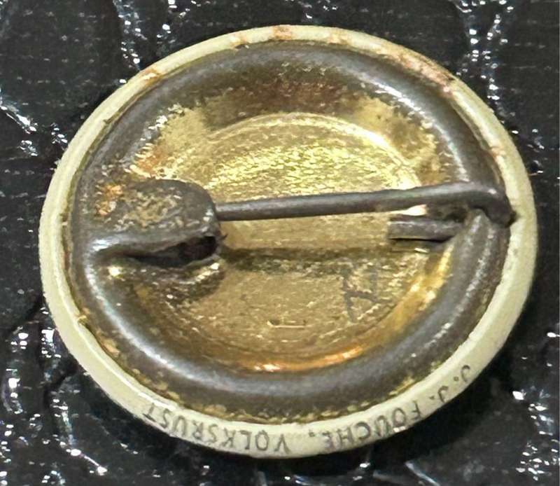 ANGLO BOER WAR PRES KRUGER BADGE MADE BY JJ FOUCHE VOLKSRUST ORIGINAL BADGE