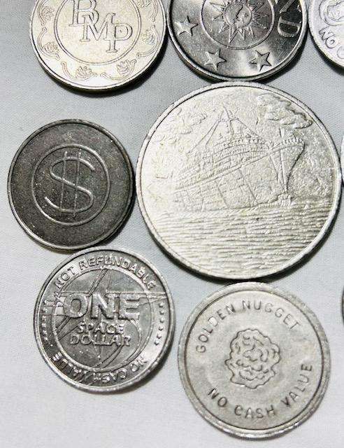 INTERNATIONAL TOKENS MIX LOT (12) SOME UNIQUE AND SCARES