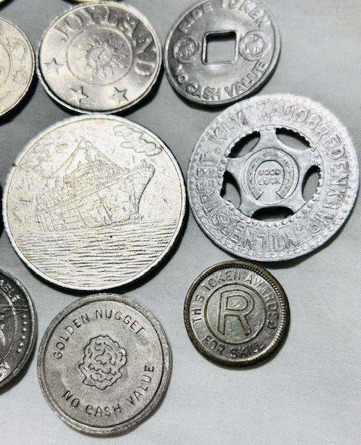 INTERNATIONAL TOKENS MIX LOT (12) SOME UNIQUE AND SCARES