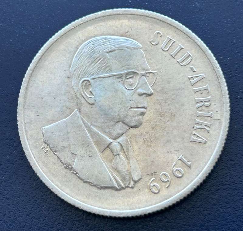 1969 ONE RAND FAMOUS DONGES COLLECTABLE COIN