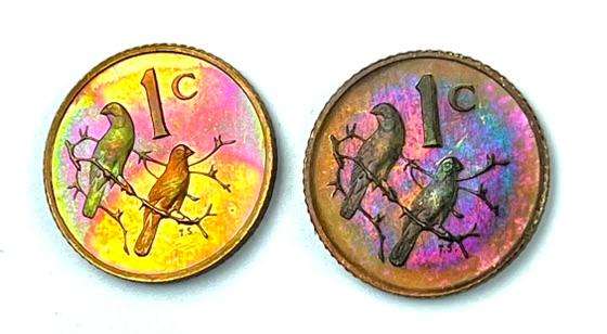 1982+1983 Beautifully toned 1 cents