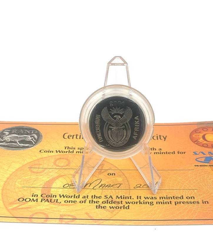 2001 Oom Paul Mintmark R5 *** Mintage ONLY 779 *** With Certificate