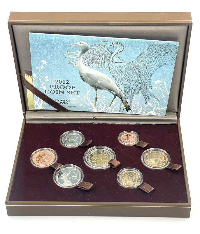 2012 South Africa Proof Coin Set in original mint box **Mintage ONLY 1366**