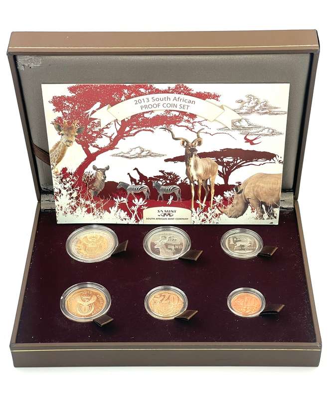 2013 South Africa Proof Coin Set in original mint box **Mintage ONLY 932**