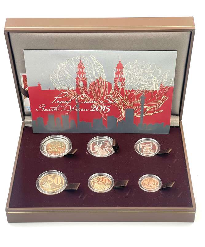 2015 South Africa Proof Coin Set in original mint box **Mintage ONLY 591**