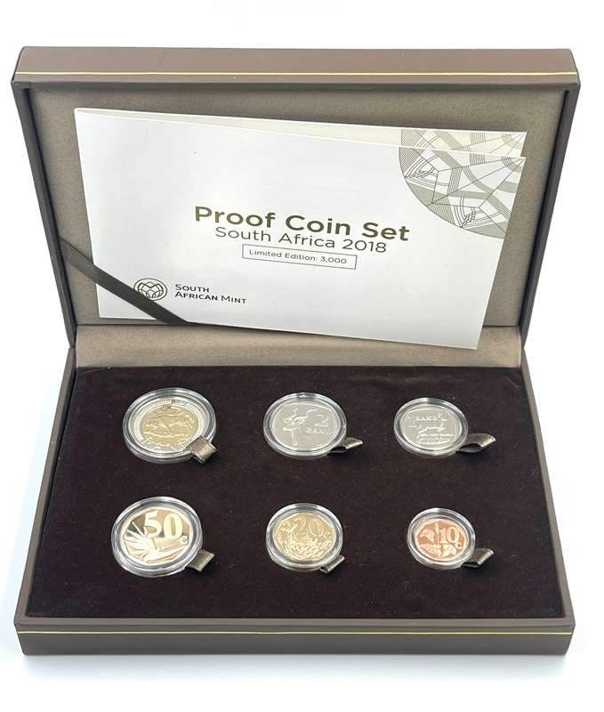 2018 South Africa Proof Coin Set in original mint box **Mintage ONLY 352**