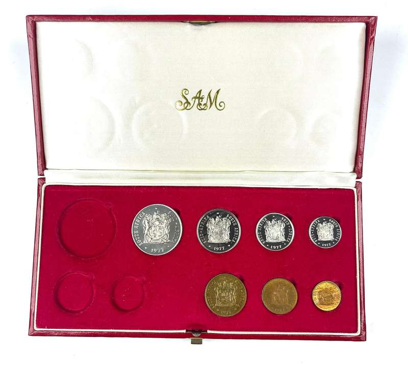 1977 Partial proof set, no gold, no silver R1