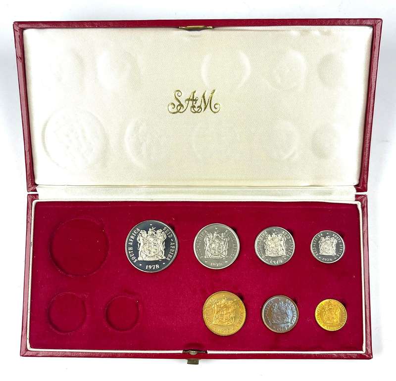 1978 Partial proof set, no gold, no silver R1
