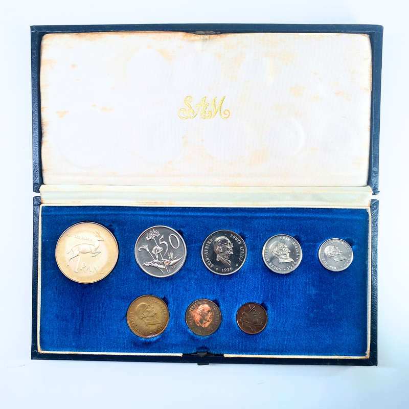 1976 South Africa Proof Coin Set in original mint box **Mintage ONLY 7000**