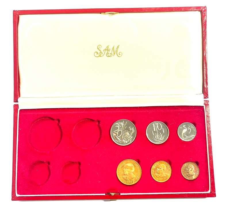 1979 Partial proof set, no gold, no silver R1 no 50 cent
