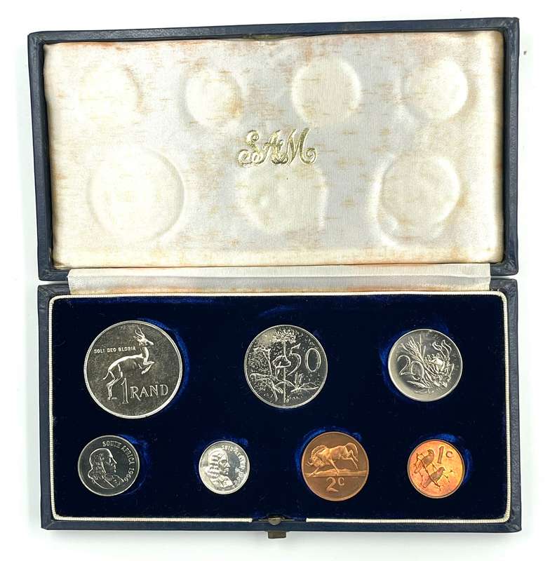 1966 South Africa Proof Coin Set in original mint box **Mintage ONLY 15000**