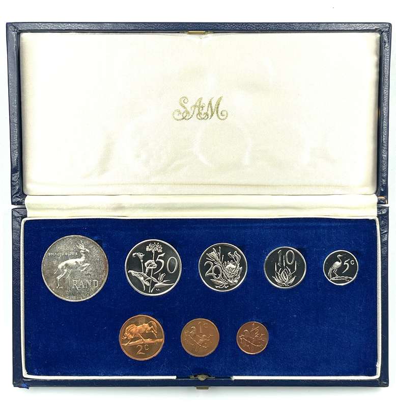 1971 South Africa Proof Coin Set in original mint box **Mintage ONLY 5000**