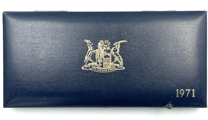 1971 South Africa Proof Coin Set in original mint box **Mintage ONLY 5000**