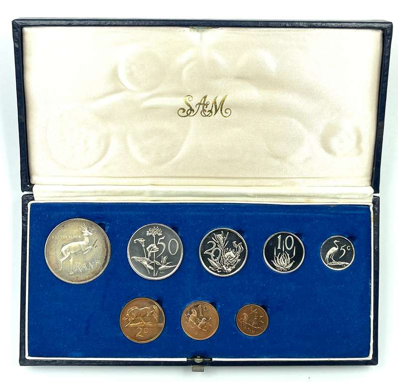 1977 South Africa Proof Coin Set in original mint box **Mintage ONLY 7000**