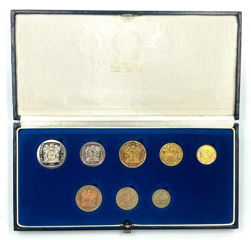 1991 South Africa Proof Coin Set in original mint box **Mintage ONLY 11800**