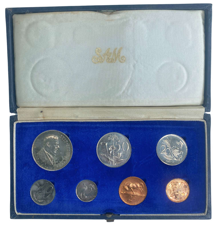 1967 South Africa Proof Coin Set in original mint box **Mintage ONLY 15000**