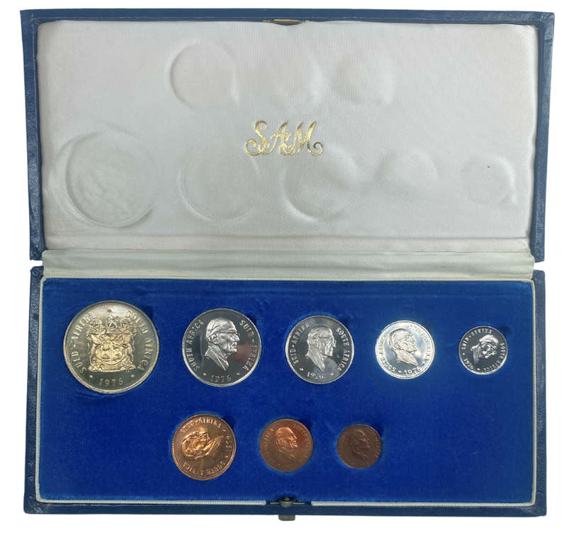 1976 South Africa Proof Coin Set in original mint box **Mintage ONLY 7000**