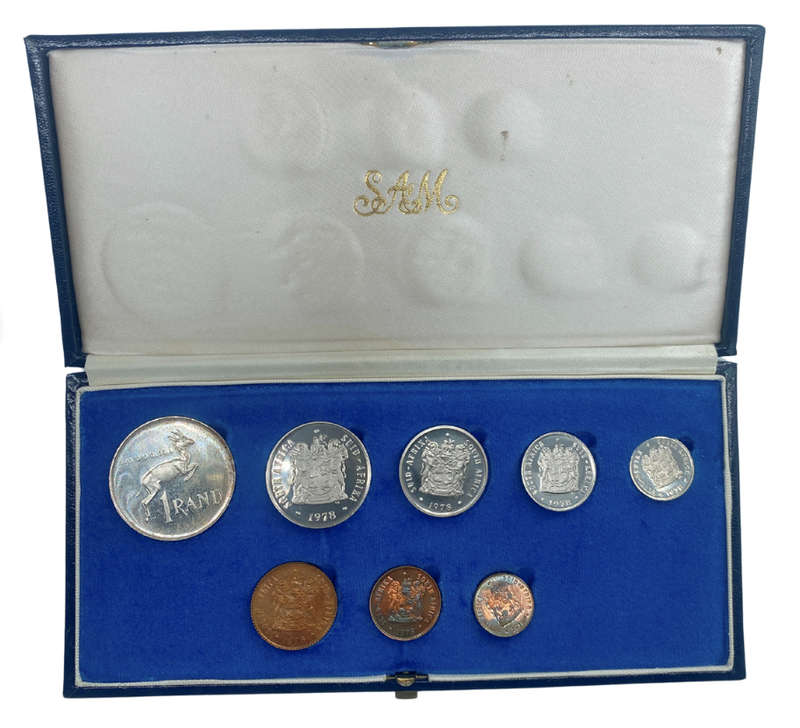 1978 South Africa Proof Coin Set in original mint box **Mintage ONLY 7000**