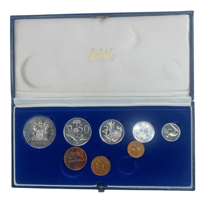 1981 South Africa Proof Coin Set in original mint box **Mintage ONLY 4000**