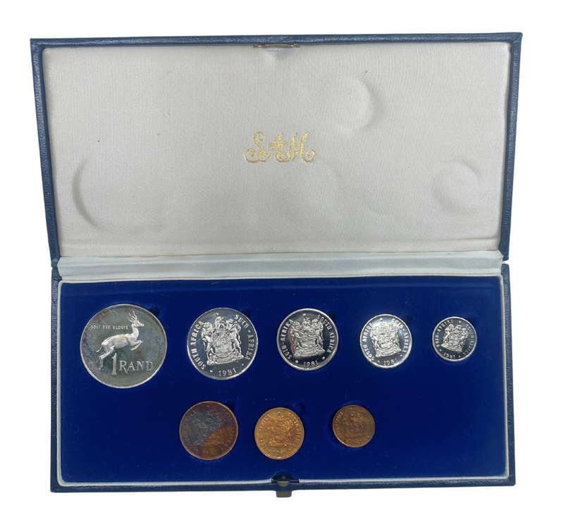 1981 South Africa Proof Coin Set in original mint box **Mintage ONLY 4000**