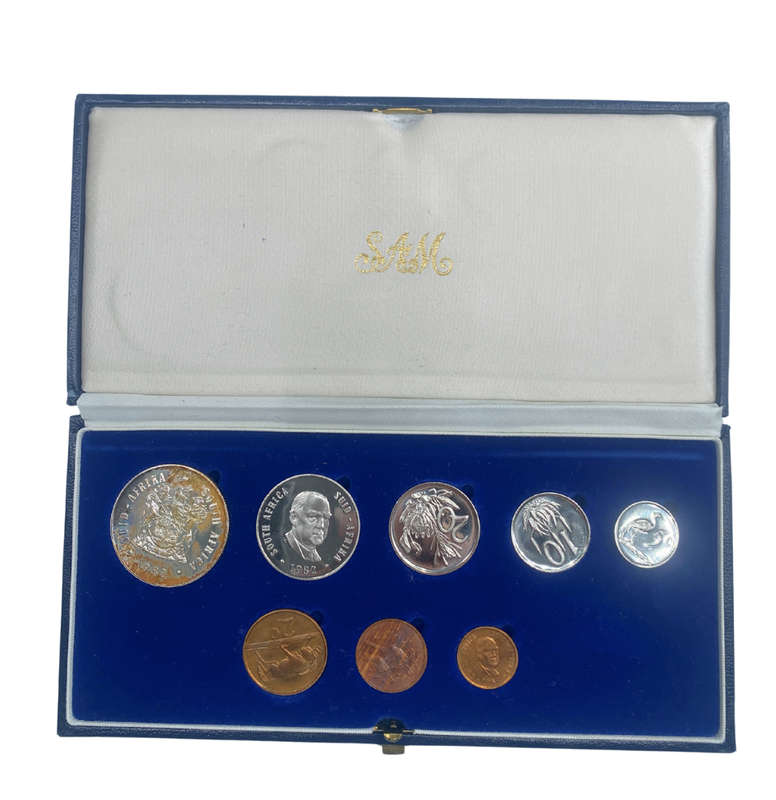 1982 South Africa Proof Coin Set in original mint box **Mintage ONLY 4900**