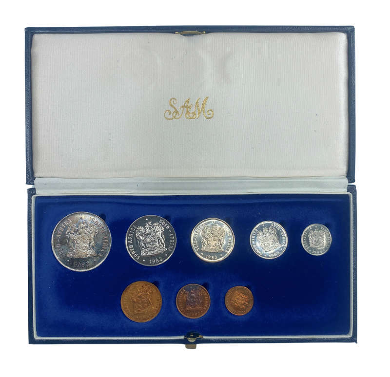1983 South Africa Proof Coin Set in original mint box **Mintage ONLY 6835**
