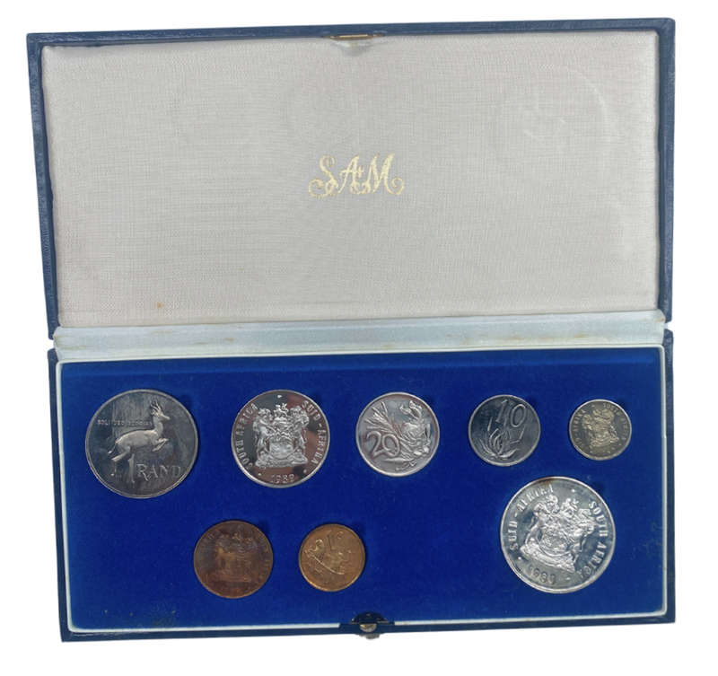 1989 South Africa Proof Coin Set in original mint box **Mintage ONLY 9571**