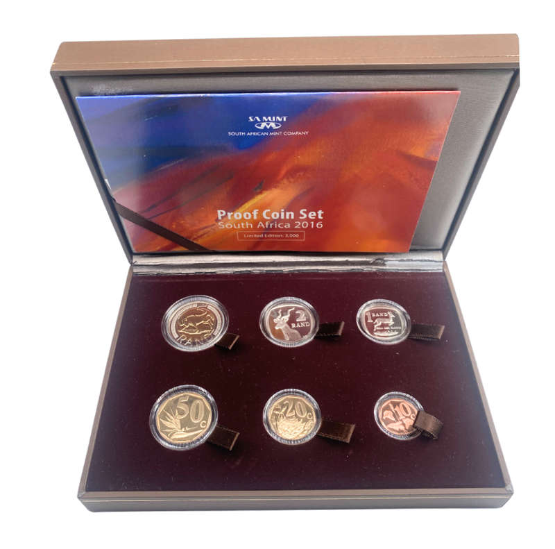 2016 South Africa Proof Coin Set in original mint box ****Mintage ONLY 741****