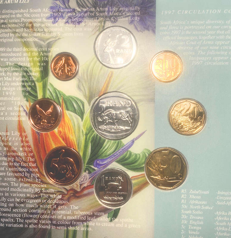 1997 South Africa (UNC) Uncirculated Mint Set * **Mintage ONLY 7,515**
