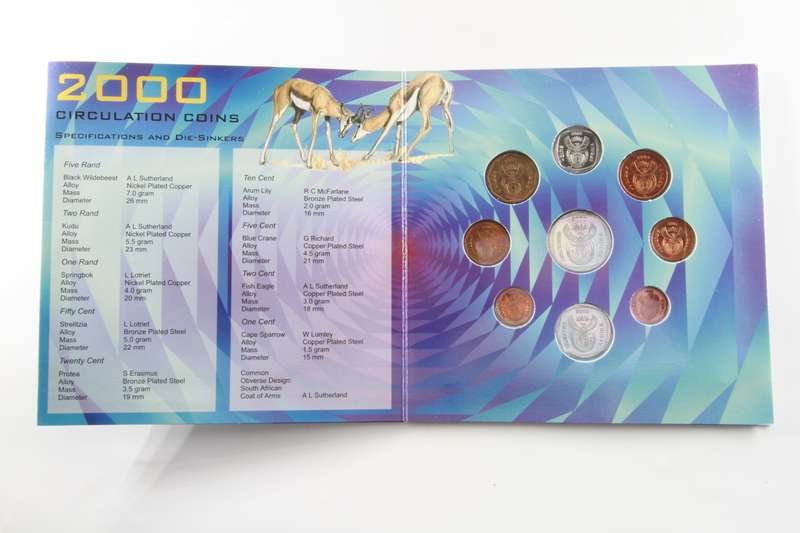 2000 South Africa (UNC) Uncirculated Mint PackSet - Old Coat of Arms