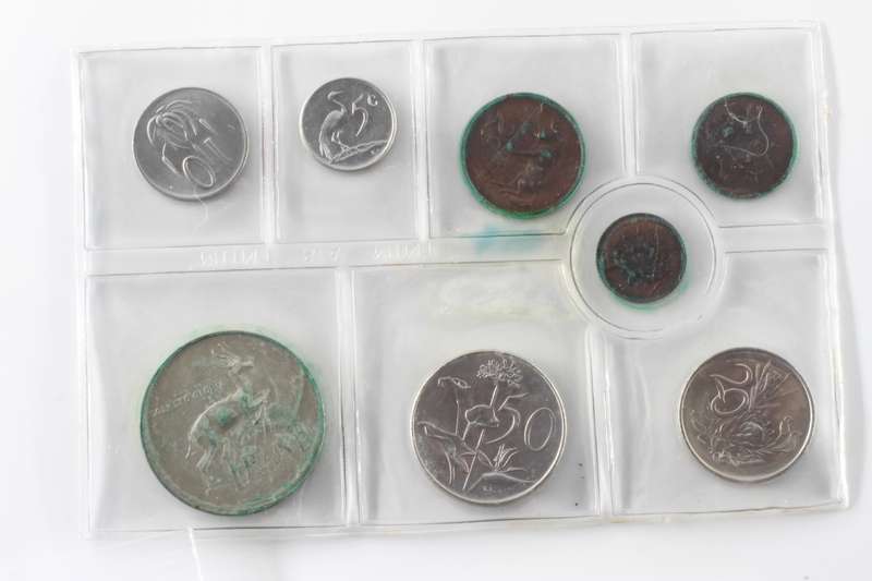 1970 South Africa (UNC) Uncirculated Mint Pack Set (Silver R1)* **Mintage ONLY 20,000**