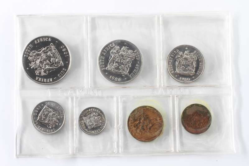 1980 South Africa (UNC) Uncirculated Mint Pack Set  * **Mintage ONLY 20,000**