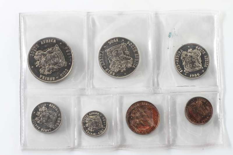 1986 South Africa (UNC) Uncirculated Mint Pack Set * **Mintage ONLY 9,100**