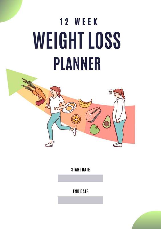 12 week weightloss planner