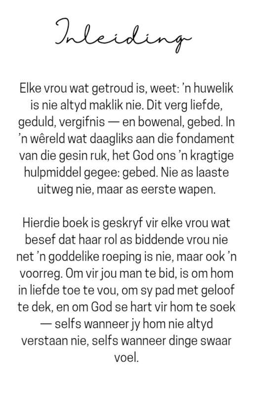 BIDDENDE VROU SE KRAG