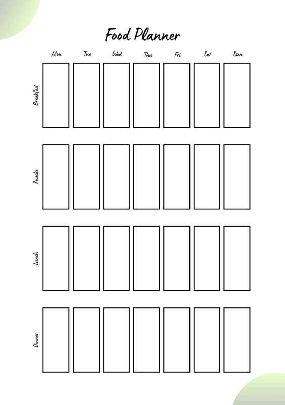 12 week weightloss planner