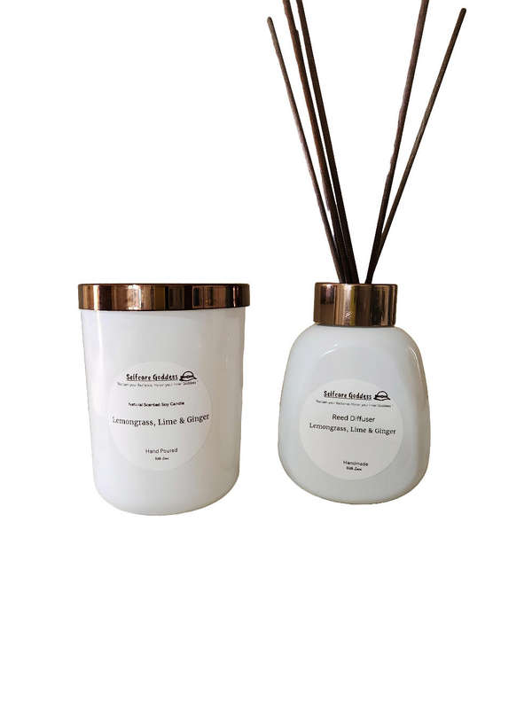 Candle & Diffuser set- Lemongrass, Lime & Ginger