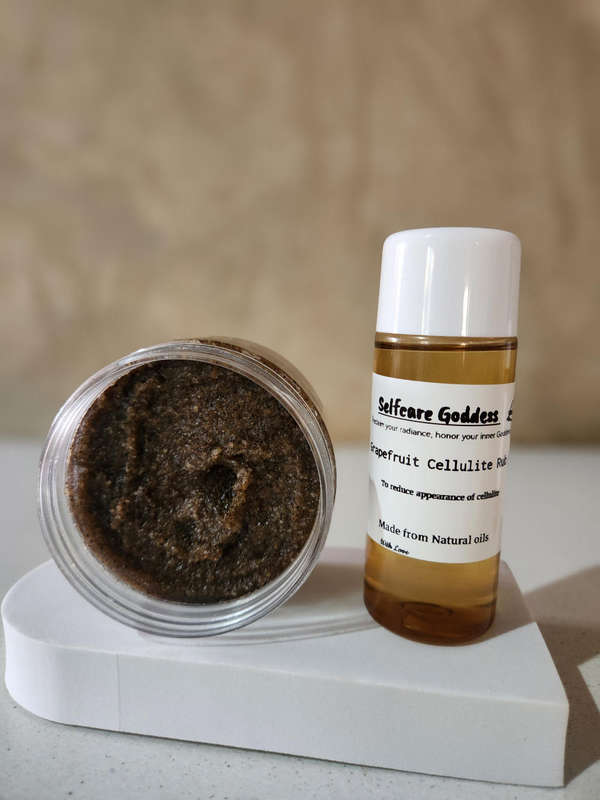 Cellulite Coffee Scrub & Grapefruit Rub Oil