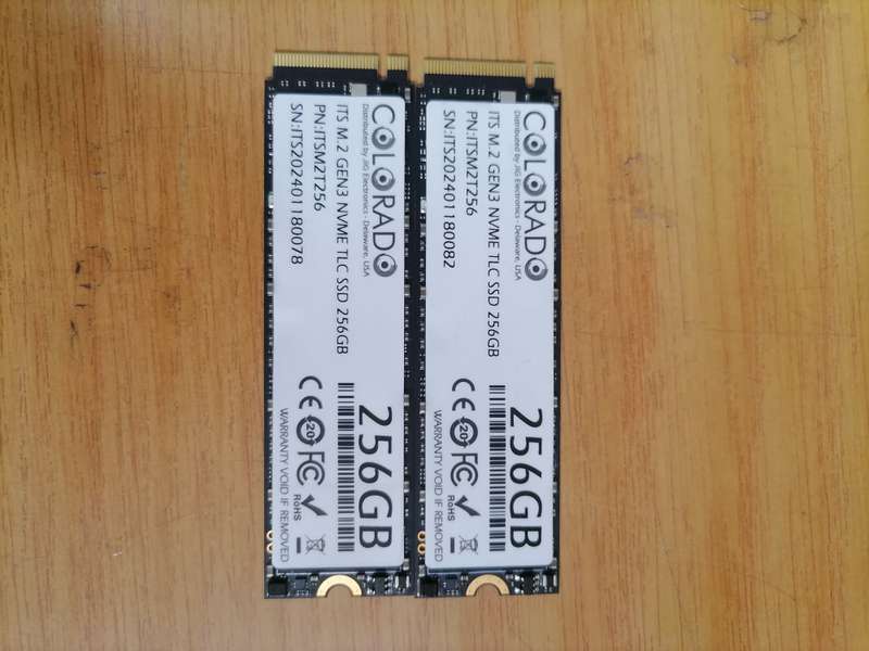 2X 256GB colorado NVME for sale.