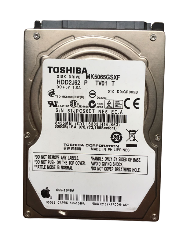 Toshiba 500GB 2.5" HDD