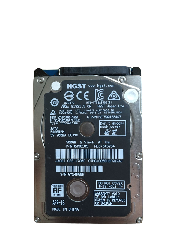 500GB HGST 2.5" HDD