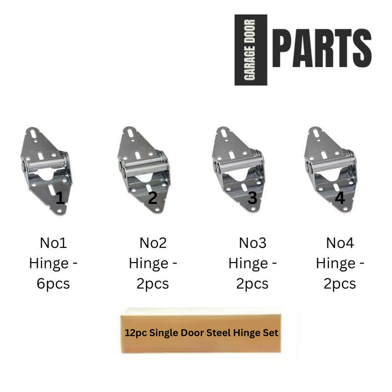 Single Sectional Garage Door STEEL Hinge Combo (12 Pack)