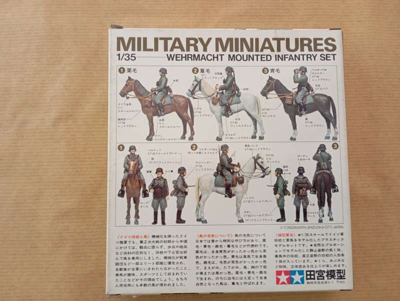 Scaled Model Kit 1:35 - Wehrmacht Mounted Infantry Set - Tamiya