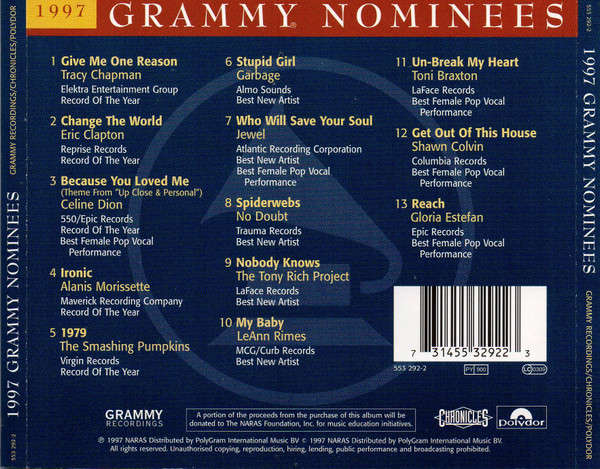 1997 Grammy Nominees (Music CD)