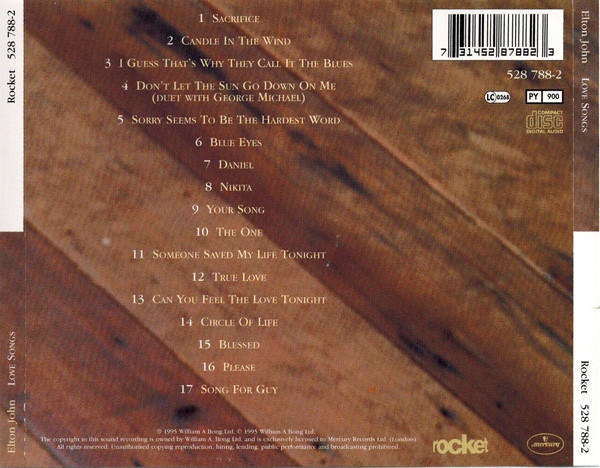 Elton John - Love Songs (Music CD)