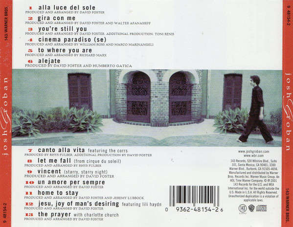 Josh Groban- Josh Groban (Music CD)