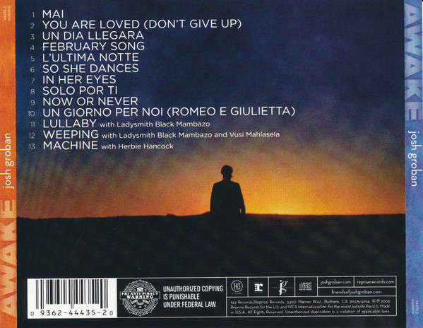 Josh Groban - Awake (Musci CD)